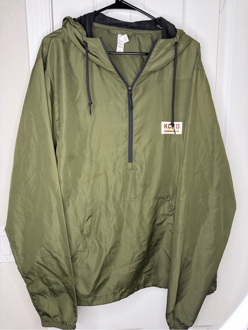 KCCO The Chive Menβs XL Olive Green Hooded Anorak Windbreaker Jacket